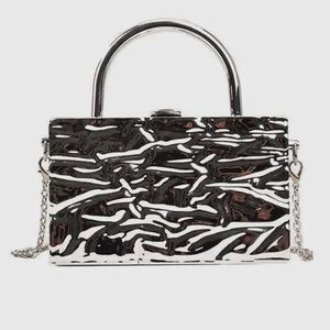 Elegant Silver Metallic Handbag